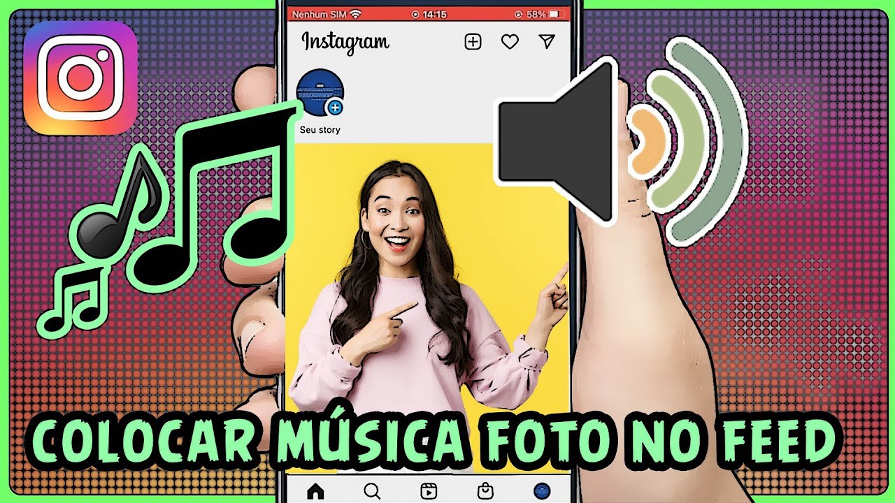 Como Colocar Música na Foto do instagram YouTube