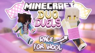 Wool Race!  Minecraft Duo Duels Episode 1