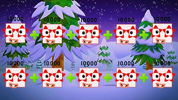NUMBERBLOCKS ADDING UP TO 10 GIANT NUMBERS | ADDITION OF BIG NUMBERS | ‪@ColorArt_id