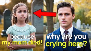 NEW!A Millionaire Sees A Little Girl Crying At His Wife’s Grave, Only To Freeze At What She Says..