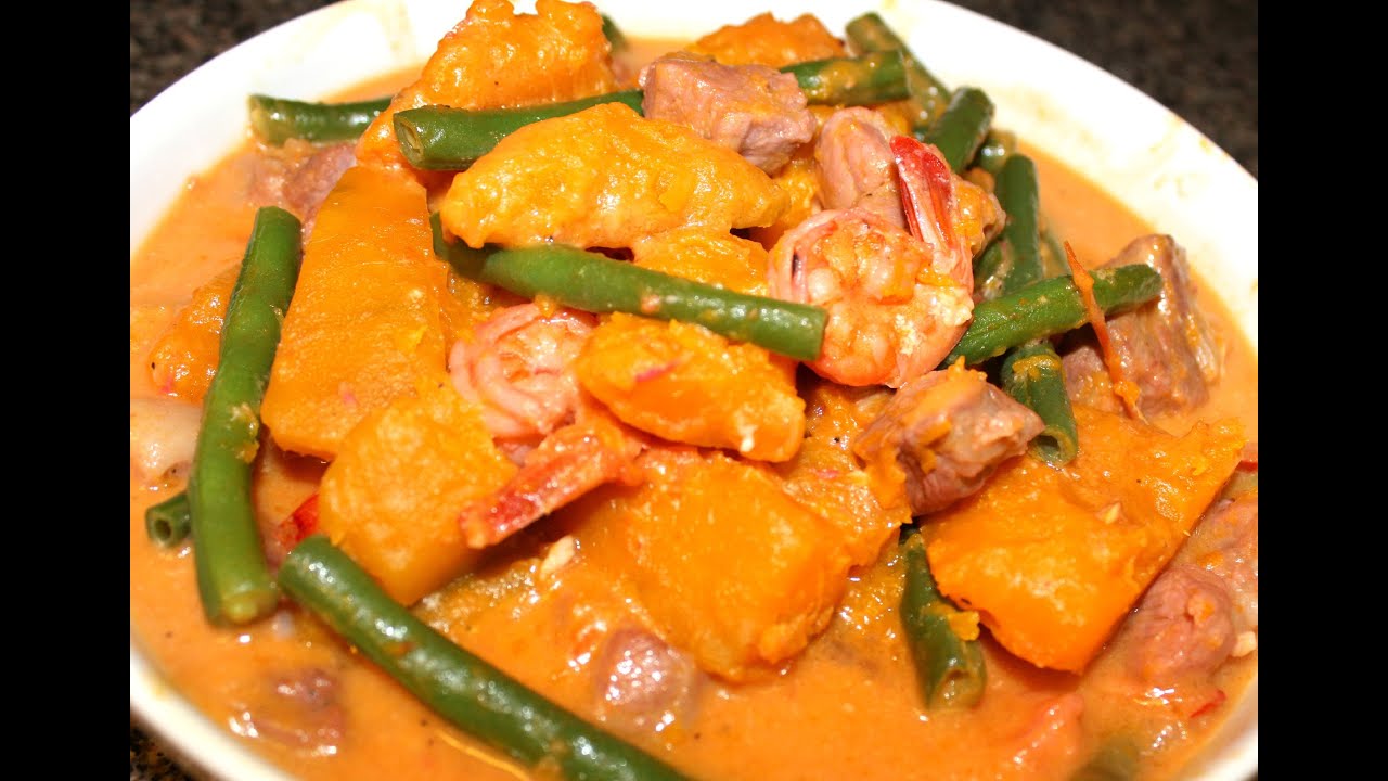 ginataang kalabasa with pork