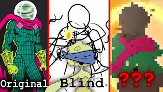 drawing BLIND, then turning that mess into a NEW CHARECTER
