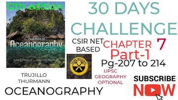 Oceanography CH-7 part-1||OCEAN CIRCULATION||Trujillo Thurman||CSIR NET/UPSC GEO. OPTIONAL BASED