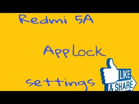 Redmi 5a App Lock Settings