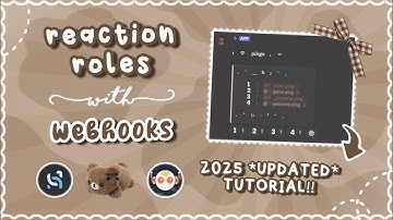 how to make webhooks and reaction roles with discohook | DESKTOP | 2025 UPDATED 、ely °｡˚☁️