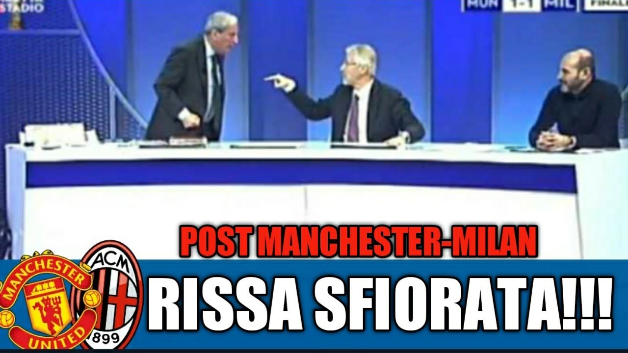 RISSA SFIORATA CON TIZIANO CRUDELI POST MANCHESTER-MILAN 1-1 7GOLD DIRETTA STADIO