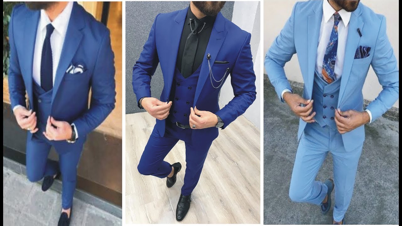 Latest 2022 Man Blue Color coat pants Suit Design! Boys Blazer