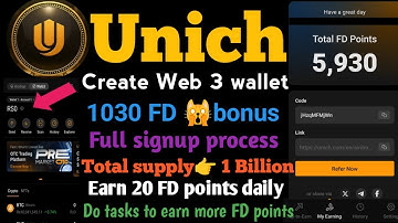 Unich free crypto mining project||how to create WEB 3 wallet 2025||#unich #un #itlg #interlink #fd 