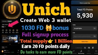 Unich free crypto mining project||how to create WEB 3 wallet 2025||#unich #un #itlg #interlink #fd
