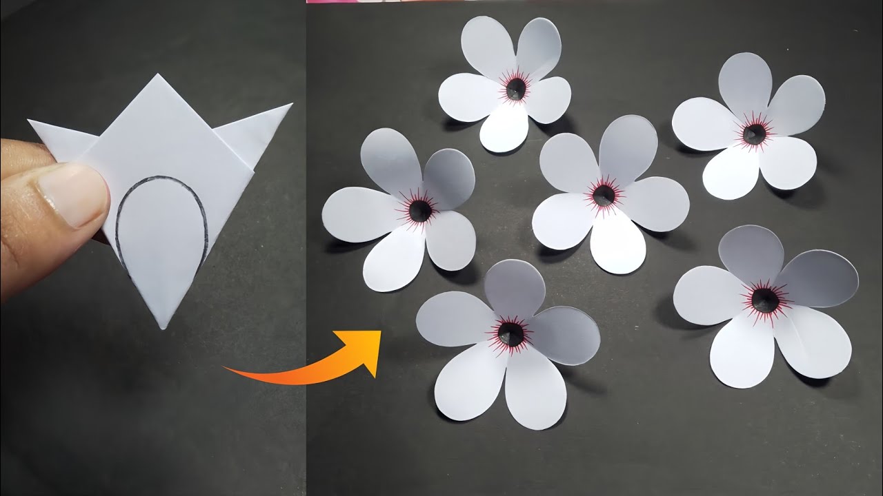 Beautiful Paper Flower Making Ides | How To Make A Paper Flowers Step ...