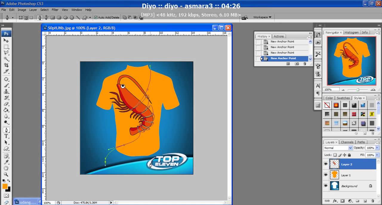 Tutor Desain Sederhana Baju TE Dengan CS3 YouTube