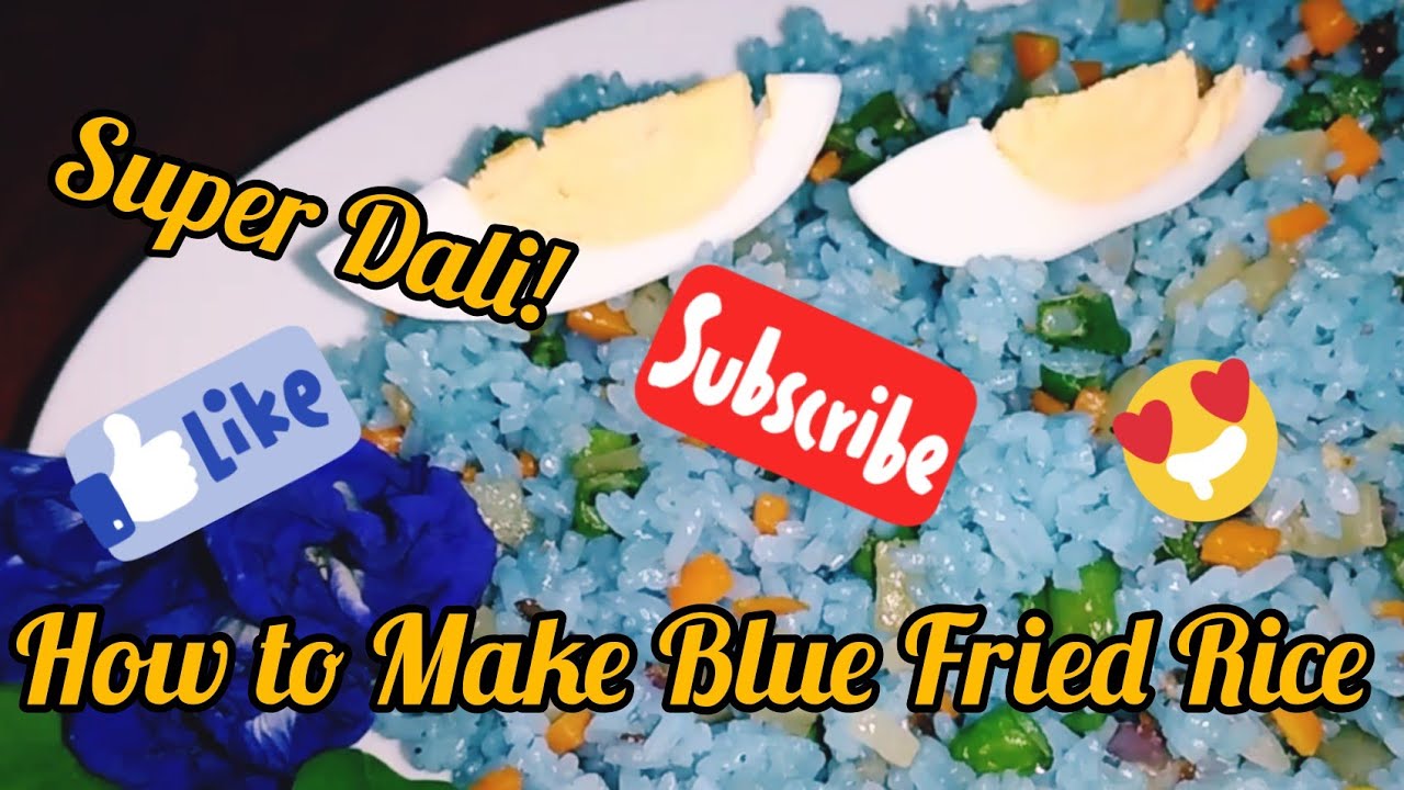How to Make Blue Fried Rice | WOW! Super Easy and Colorful Breakfast ...