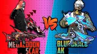 MEGALODON ALPHA SCAR VS BLUE FLAME DRACO AK || EVO SCAR VS EVO AK || WHICH IS BEST ??