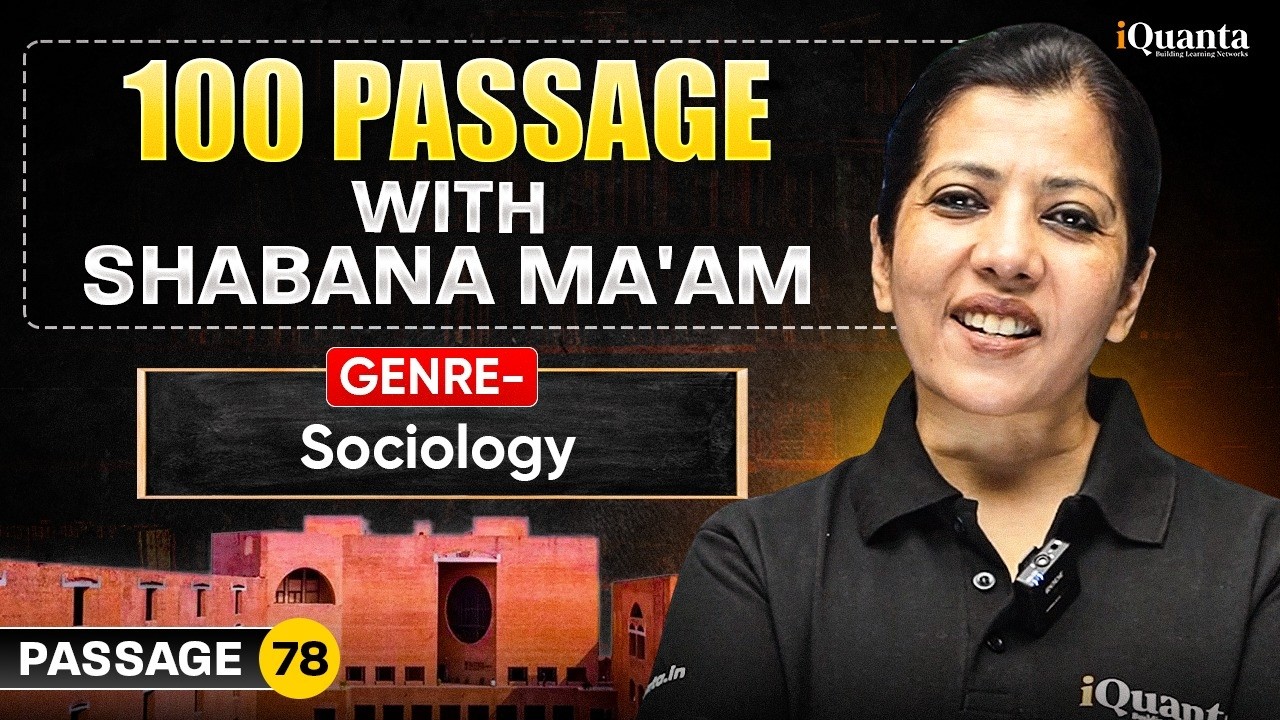 CAT RC Practice- 78 | 100 Passages with Shabana Ma'am | CAT VARC Playlist