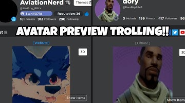 TROLLING WITH CUSTOM AVATAR PREVIEW IN ROBLOX!!