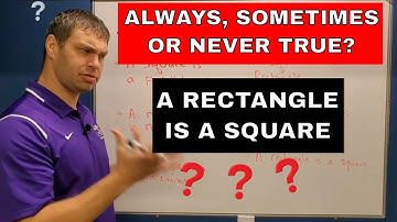 Always Sometimes or Never True Rectangles Rhombuses and Squares