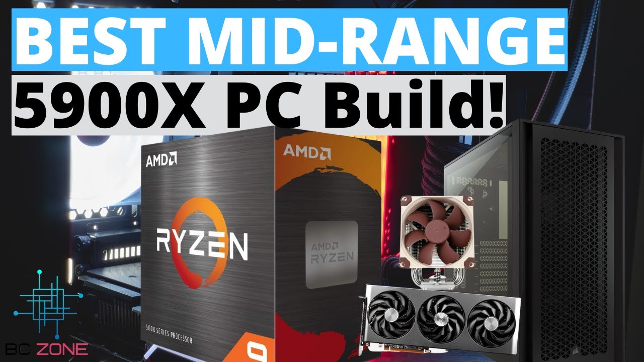 Best Mid-Range Ryzen 9 5900x Gaming PC Build Under $1550! Radeon RX 7800 XT  + Noctua NH-U9S