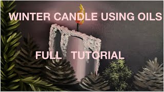 Winter Candle Oil Painting