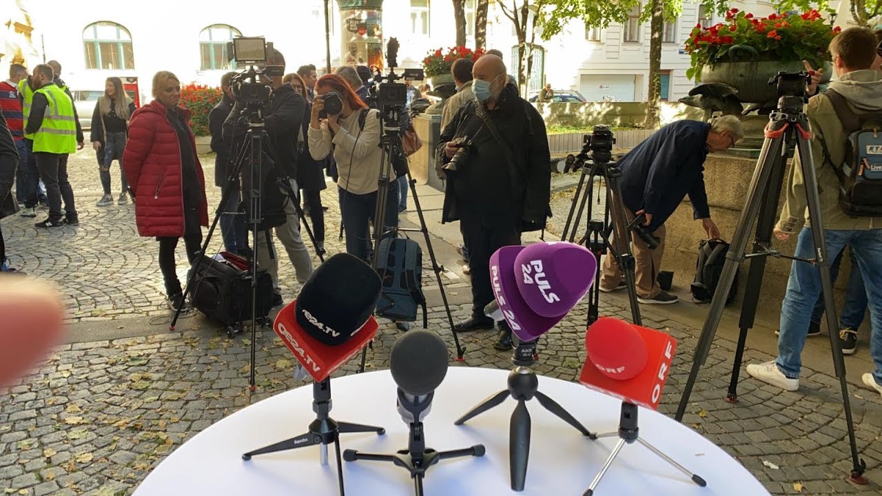 Pressekonferenz vom 9.10.2020 anlässlich der Stimmabgabe zur Wien-Wahl2020
