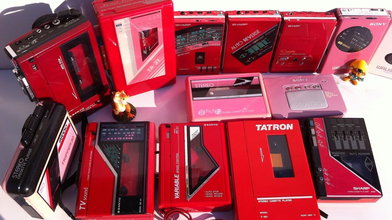 Cassette Player Collection Pink Red Rose | Sony Walkman Diatone Cassette Recorder Kassettenspieler