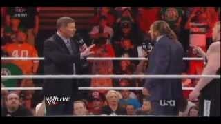 Brock Lesnar Attacks Triple H - WWE Raw 4-30-12....