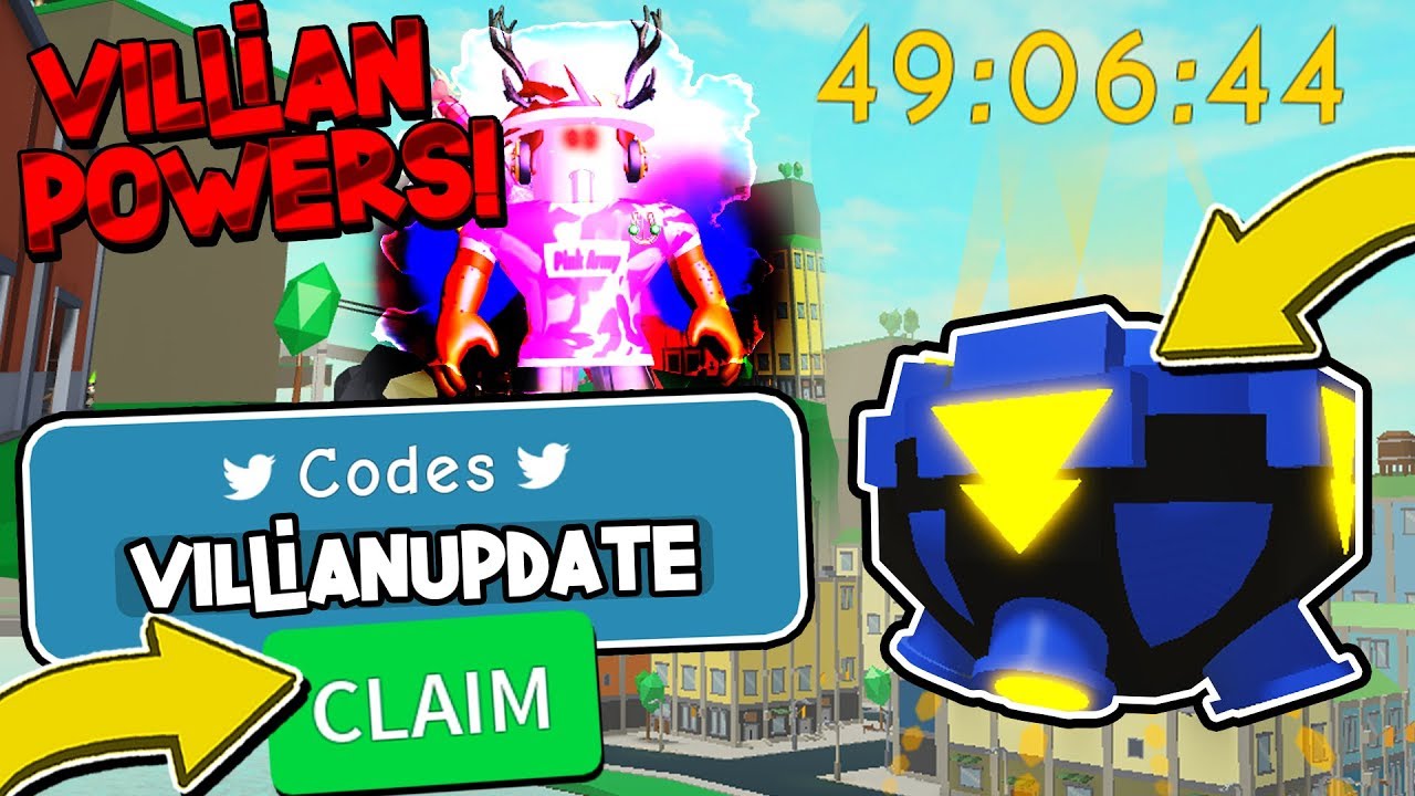 WORLD EVENT AND VILLAIN POWER UPDATE CODES IN POWER SIMULATOR Roblox YouTube