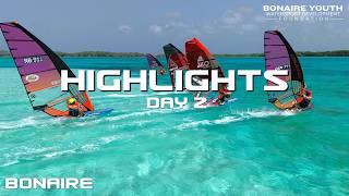 HIGHLIGHTS - DAY 2 - Bonaire Youth World Cup | PWA Youth Windsurfing Slalom Tour