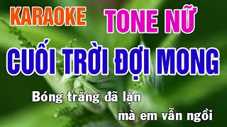 Cuối Trời Đợi Mong Karaoke Tone Nữ Nhạc Sống - Phối Mới Dễ Hát - Nhật Nguyễn