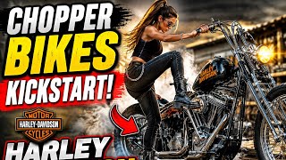 chopper bikes kickstart. harley devidson