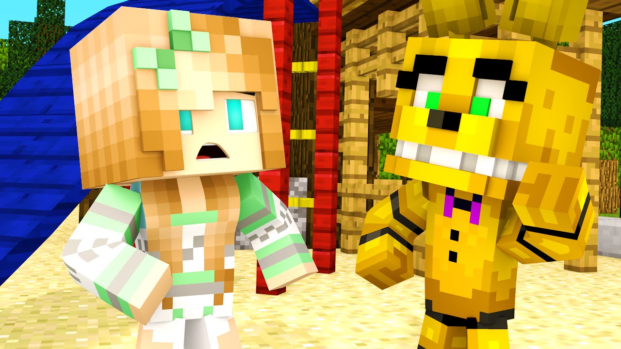 unspeakablegaming fortnite Minecraft School - FNAF Sister Location - GIRL FIGHT?!