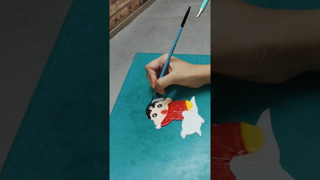 Part-1|| sinchan theme cake|| sinchan drawing on fondant 😇 