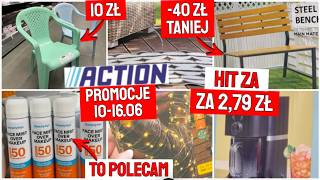 📍ACTION PROMOCJE 9-16.06🔥 KRZESŁA OGRODOWE za 9,99zł 😍💥 ŁAWKI -40 zł😱 DYWANY OGRODOWE PRZEGLĄD PÓŁEK