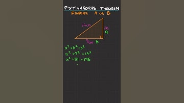 Pythagoras - Find side A or B #Maths #Revision #fyp