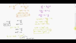 Deriving Equations of Uniformly Accelerated Motion