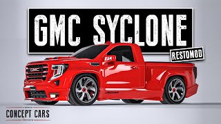 GMC Syclone Render  the all black baddest shortbed pickup makes a comeback