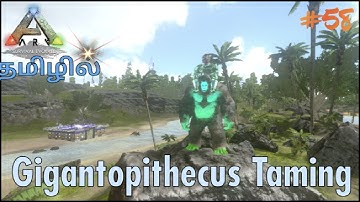 How To Tame Gigantopithecus/Best Fiber Collector/Ark Survival Evolved Gameplay In Tamil/Part #58