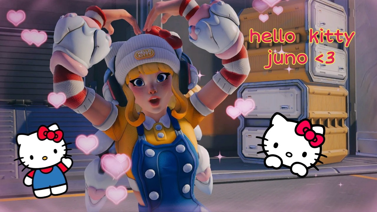 hello kitty juno skin full showcase! gameplay overwatch x sanrio collab