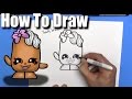 How To Draw Twinky Winks from Shopkins - EASY Chibi - Step By Step
