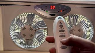 BIONAIRE DIGITAL WINDOW FAN WITH REMOTE CONTROL AND PROGRAMMABLE THERMOSTAT