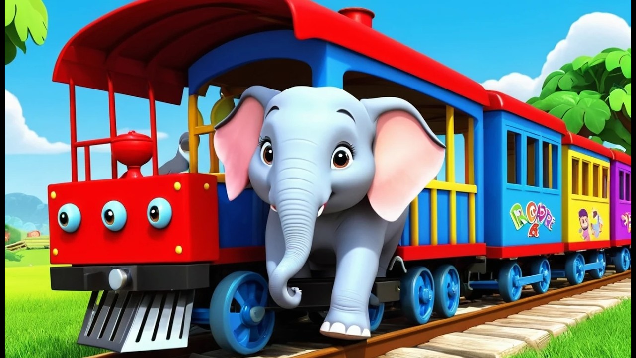 Little Train Animation Three Little Elephants Ride a Train to Farm | Funny and Fun Kids ...