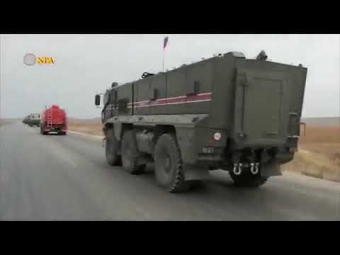Большая колонна российской военной техники направляется в Камышлы