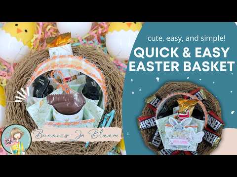 🐰 QUICK & EASY DIY Easter Basket Treat Holder | 6x6 Paper Craft Tutorial