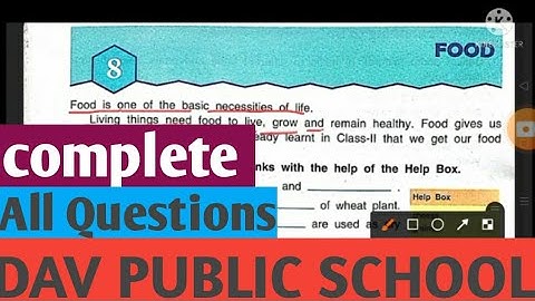 class 3rd chapter-8|FOOD| |DAV SCHOOL |GOOD NICE |