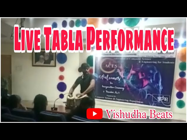 Live Tabla Performance | Vishudha Beats | DACOE Karad | Fresher's Party | class=