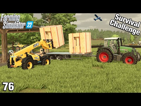 LOADING THE FIRST SAWMILL PRODUCTS Survival Challenge FS22 Hinterland Ep 76