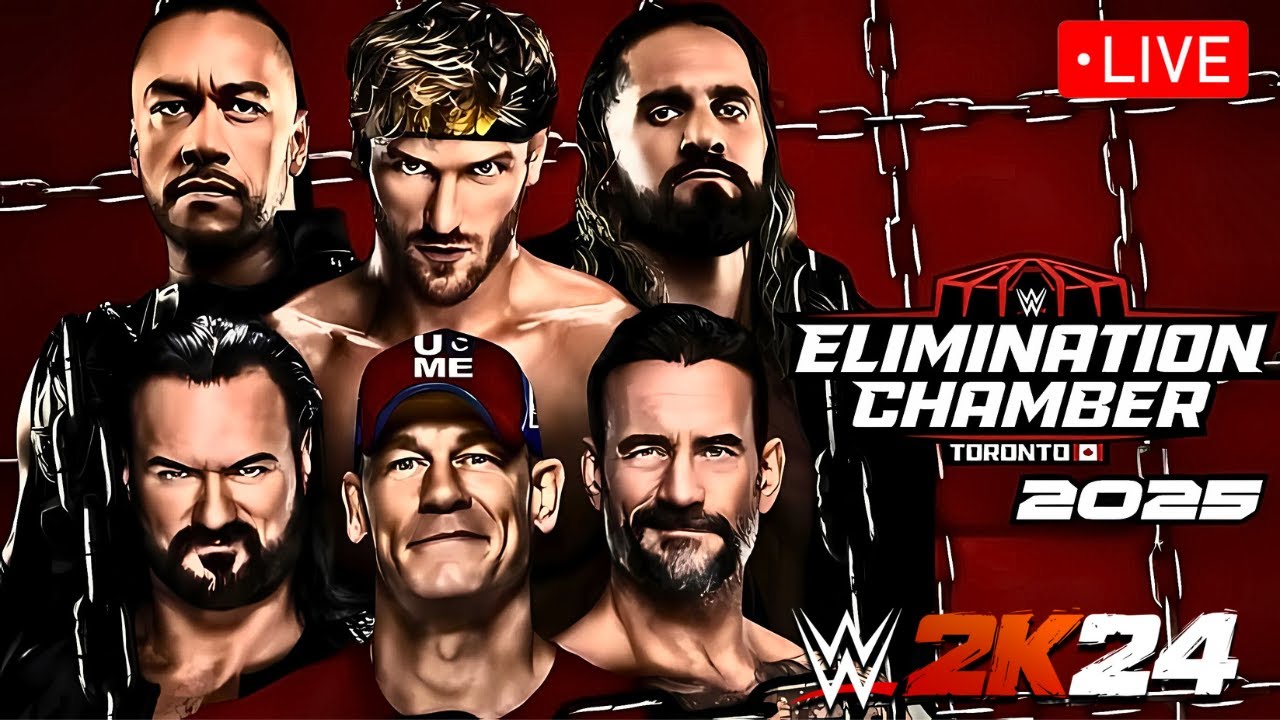 LIVE NOW! 2025 Men's Elimination Chamber WWE 2K24 Match YouTube