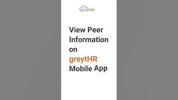 View Peer Information on greytHR Mobile App