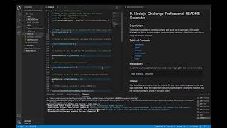 Node.js-Professional-README-Generator walkthrough Ana Lucia Rojas