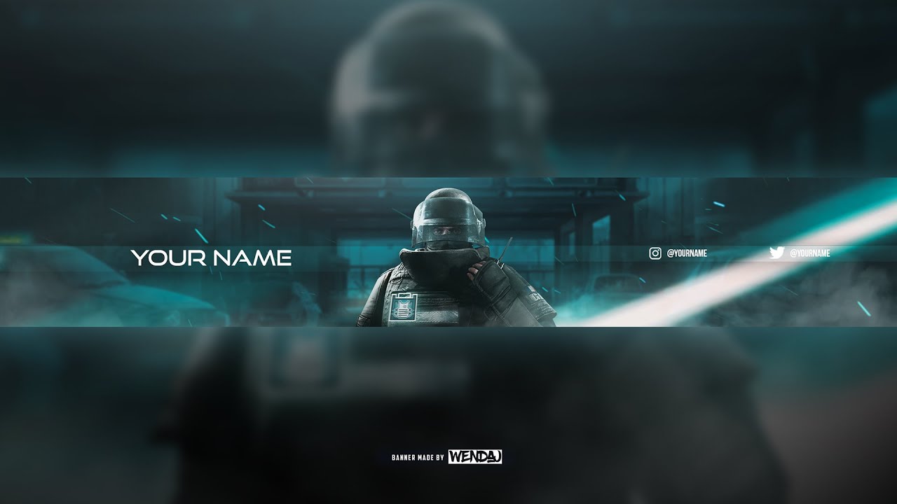 Free Rook Rainbow Six Siege Youtube Banner Template Psd R6s Youtube