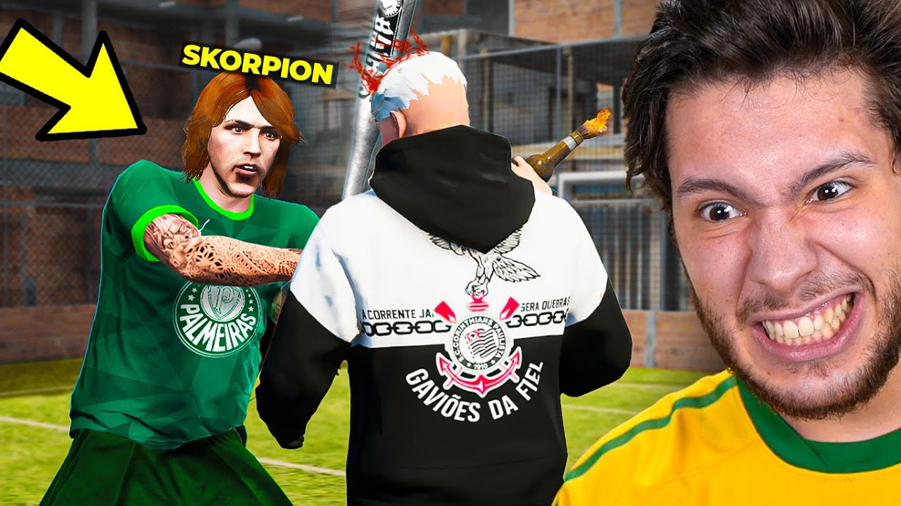 Jogando BRIGA DE TORCIDA no GTA RP!! (Quebradeira)